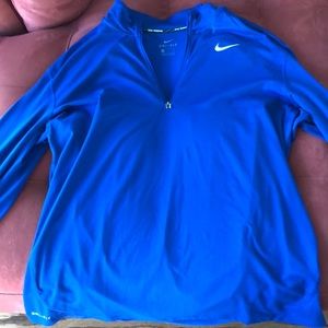 blue nike quarter zip jacket